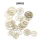 Circular Saw Shape Wood Chips DIY Handmade Cutout Craft Wedding Decor Slices