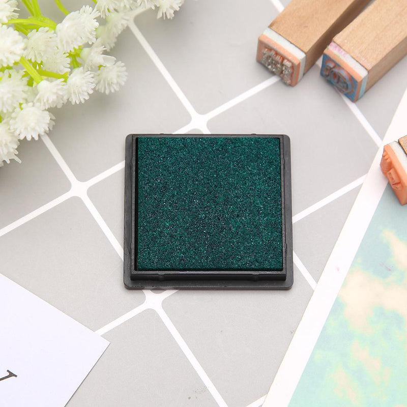 Fingerprint Square Stamp Inkpad for DIY Scrapbook Card Making Craft (Green)