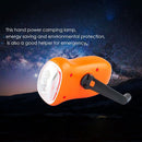 Hand Crank Solar Dynamo Torch Lamp Outdoor Emergency LED Flashlight (orange