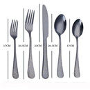 Steel Spoon Fork Knives Kits Complete Dinnerware Set Tableware Cutlery Set