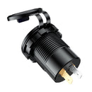 P21-A Car Motorcycle Dual USB Charger with Switch QC 3.0 + PD USB Charger Socket