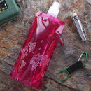 Portable Folding Water Bottle Water Bag Outdoor Sport Supplies(Pink) Newly