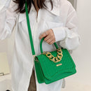 Women Simple Fashion PU Leather Handbag Female Chain Autumn Travel Handbags
