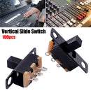 Row Stable Performance Toggle Switch Vertical Slide Switch 3Pin DC 50V 0.5A