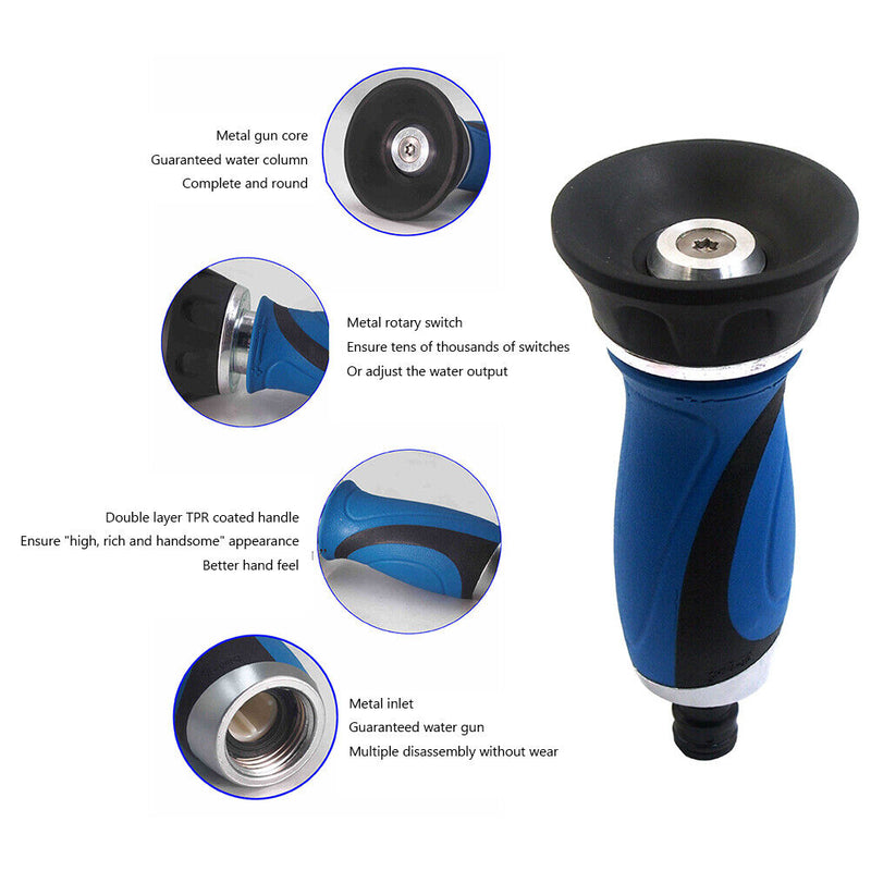 Water Gun Hose Nozzle Car Wash High Pressure Garden Watering Sprinkler (EU)