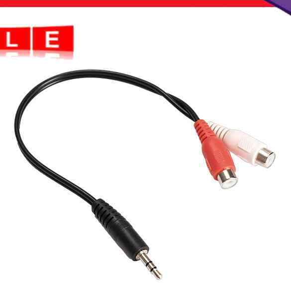 #QZO 3.5mm Male to 2 RCA Female Stereo Audio Cable Converter Adapter DC3