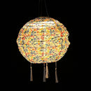 Round Hanging Waterproof Lamp Solar Powered for Wedding Xmas Event Ornaments