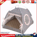 Dog Bed Cat Tent House Mat Puppy Kennel Cushion Pet Pad Supply (Grey M) Newly