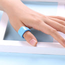 Color Oil Geometric Hand-painted Jelly Open Rings Women Party Jewelry (E) Newly