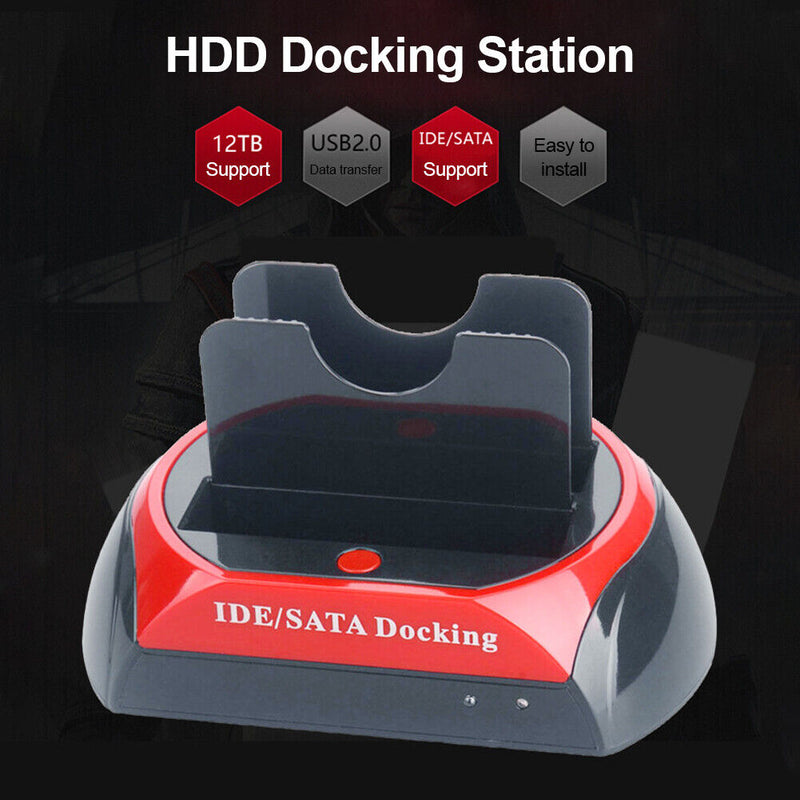 HDD Docking Station SATA USB 2.0 to IDE 2.5 3.5 inch Hard Disk Case (EU)