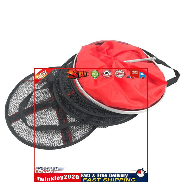 Aluminum Fishing Net Cage Foldable Floating Wire Fish Basket (35cmx2m) Newly