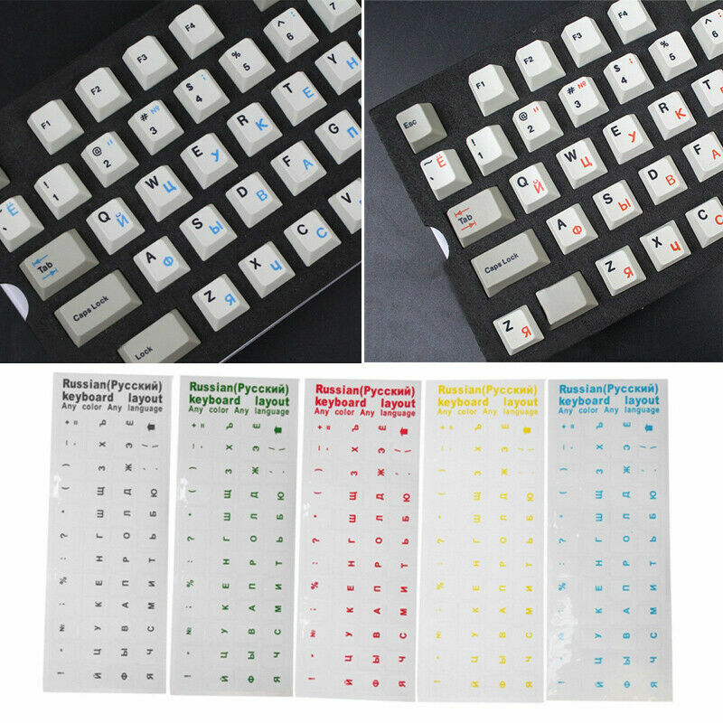 Waterproof Russian Transparent Stickers For PC Laptop Keyboard Hot T8D4