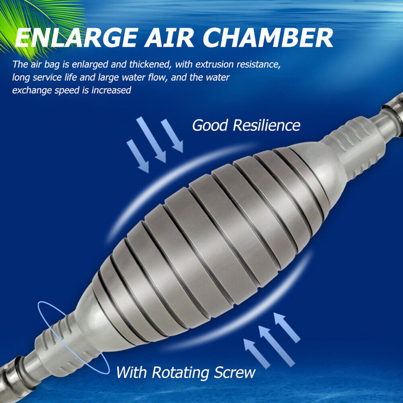 Aquarium Fish Tank Vacuum Cleaner Siphon Pump Water Changer Gravel Filter Tools