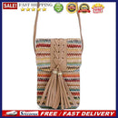 Straw Mobile Phone Bag Ethnic Style Woven Tassel Small Satchel Crossbody Bags
