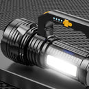 Black LED Lamp Searchlight Flashlight Camping Lights Hand Torch Work Light