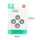 4pcs Cat Paw Silicone Thumb Grips for Nintendo Switch Controller (White) Newly