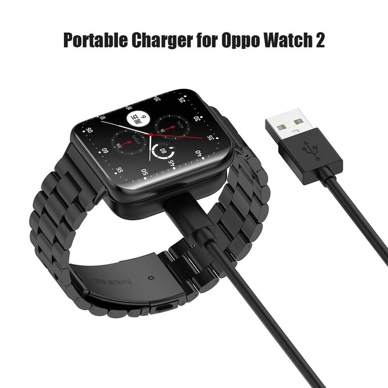 USB Wireless Charging Dock with Cable Power Adapter for OPPO Watch 2 42mm/46mm