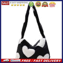 Women Soft Warm Plush Handbags Fluffy Underarm Bags Zipper Mini Top-handle Bags