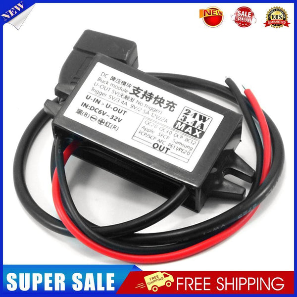 DC-DC Car Step Down Converter Module 6-32V to 24W USB Power Output Adapter