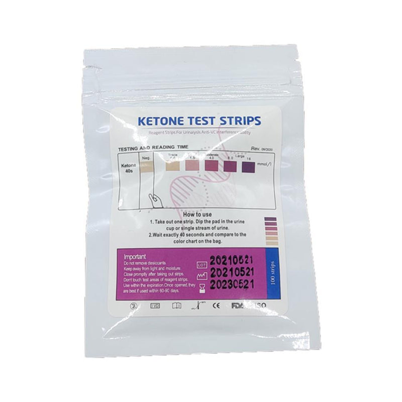 100pcs Ketone Reagent Strip Urine Urinalysis Swimming Pool Tester Paper