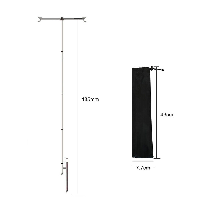 Camping Lantern Lamp Bracket Folding Storage Hook Table Hanging Light Holders