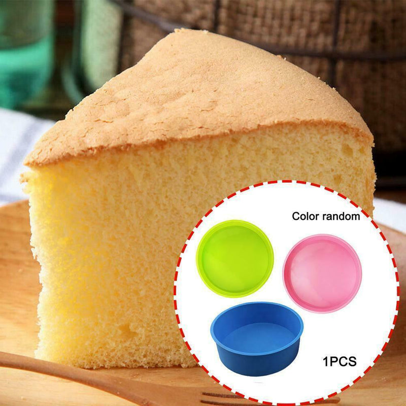 8 inches Round Silicone Non stick Cake Pan Bread Baking Mould For Kitchen G3Q8