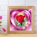 5D DIY Full Square Drill Diamond Paint Heart Rose Mosaic Rhinestone Drawing Kit