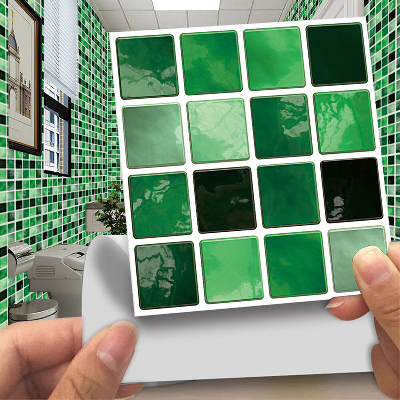 10pcs Retro Floor Tiles Wall Stickers Self-Adhesive Waterproof PVC Decals Mural