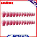 24pcs Gradient Gouache Artificial Nails Full Cover Press on Nail Manicure Tool