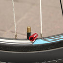 2pcs Bicycle Valve Stem Caps Aluminum for MTB Road Bike (American Red)