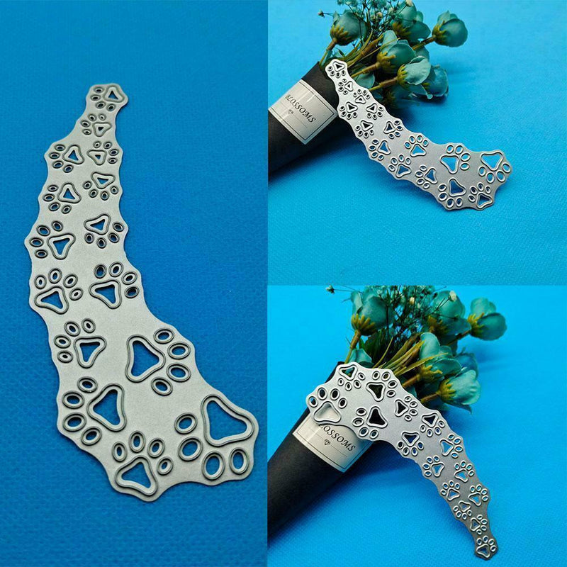 Dog Paw Print Metal Cutting Dies Stencil Scrapbooking Card Hot Z3Q6- Emboss W3P4