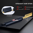 Electric Copper Comb Wet Dry Hair Straightening Comb Anti-Scald Shell (US)