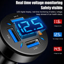 3 USB+PD Car Charger 66W Quick Charge 4-Port Fast Charging Phone Charger~