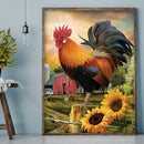 ull Embroidery Printed Rooster Animal DIY Cross Stitch Kits 11CT Needlework Sets