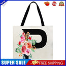 Alphabet flowers Printed Shoulder Shopping Bag Casual Large Tote Handbag P