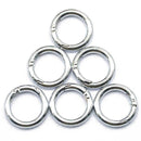 5pcs Mini Circle Round Carabiner Spring Snap Clip Hook B5B6 D6T4