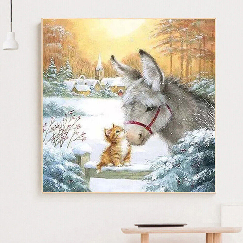 Diamond Painting 5D Full Round Drill Mosaic DIY Donkey Kit Bedroom Decoration