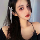 Female Elegant Butterfly Shiny Tassel Hairpin Sweet Side Hair Decors Clips E6B4