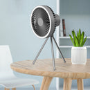 Desk Tripod Stand Air Cooling Fan with Night Light USB Outdoor Ceiling Home
