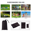 100x140cm Moistureproof Pocket Beach Blanket Mini Camping Mattress (Black) Newly