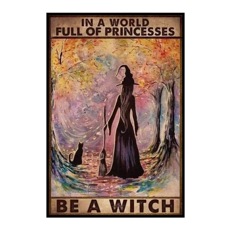 11CT Printed Full Cross Stitch Handcraft Witch Artwork Wall Decoration (2) Newly