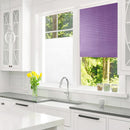 Self-Adhesive Pleated Blinds Half Blackout Curtains for Bathroom Shades Purpl