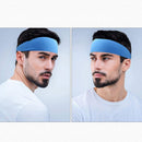 Women Men Elastic Headband Breathable Sweat Absorption Headdress (Gray)