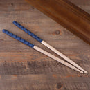 1 Pair Anti-slip 5A Music Band Maple Wood Oval Tip Drum Sticks (Blue) Newly