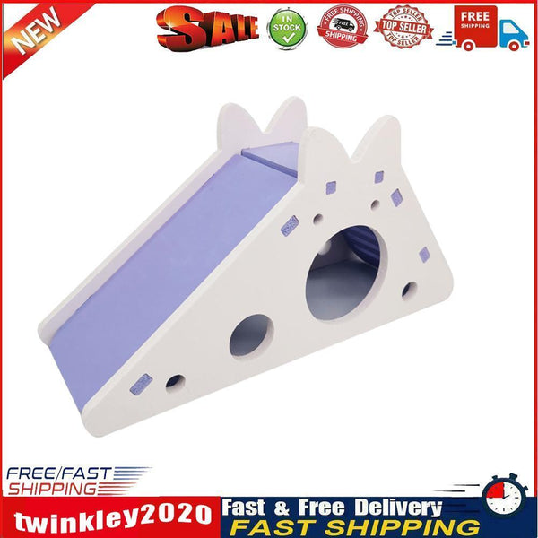 Assembled Hamster Slide Toys Guinea Pig Hamster Cage House Nest (Purple) Newly