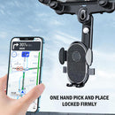 360° Rotatable And Retractable Car Multifunctional Rearview Mirror Phone Holder~