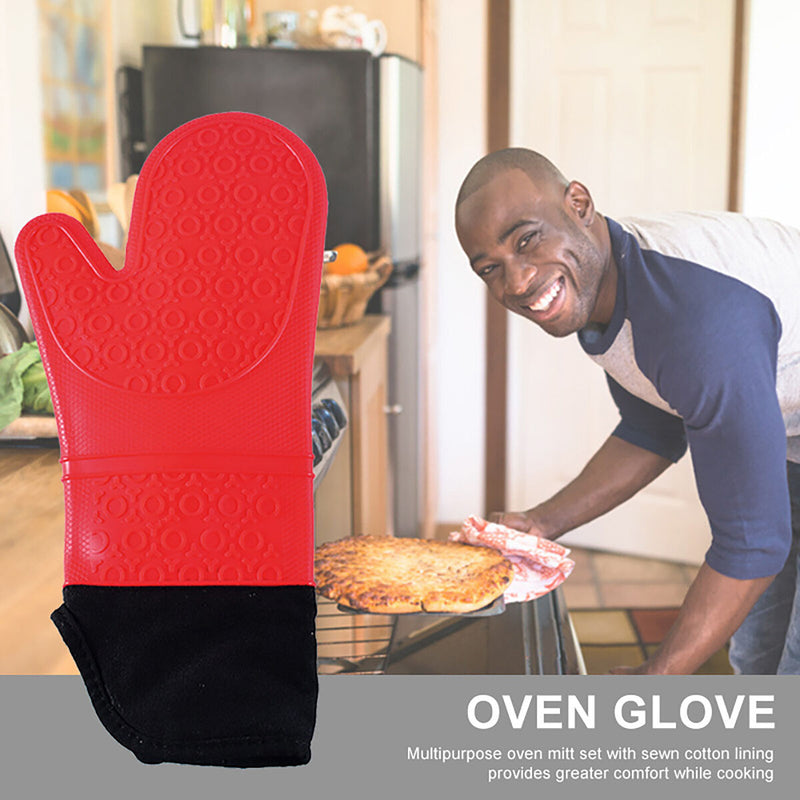 1 Piece Silicone Oven Mitt, Heat Resistant Gloves, Non Slip for Kitchen Baking