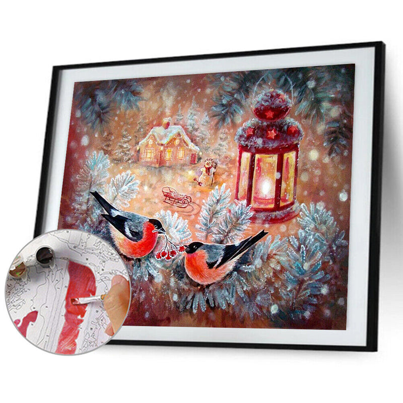 Frameless Dessert House Oil Paint By Numbers DIY Kit Handmade Drawing On Canvas