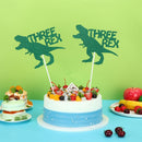 Birthday Boys and Children Cake Toppers Three Rex Dinosaur Cake Decor Sparkling