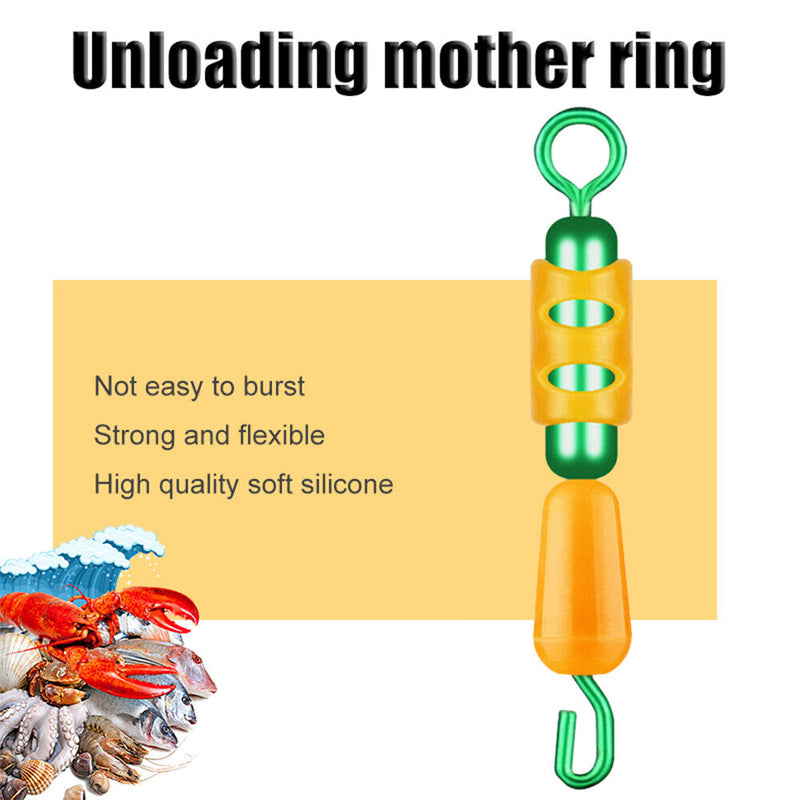 8pcs Quick Release Sub-Clip Silicone Sub-Line Thread Clamp Fishing Tackle Tools